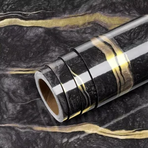 Modern Gold Marble Self Adhesive Eco friendly Waterproof Peel Stick Bathroom Walls Renter Friendly Household Marble Wallpaper