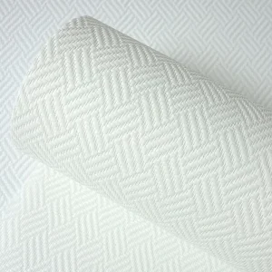 Modern Heat Resistant Fireproof Paintable Fiber Glass Textile Woven Wall Covering Wallpaper Fabric for Wall Decoration