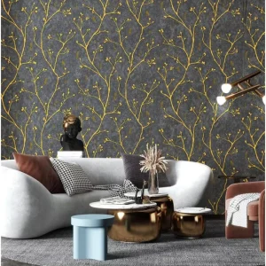 Modern Home Wallpaper Roll Living Room Bedroom Non Woven Rustic Floral House Decoration Interior Peel and Stick Wall Papers