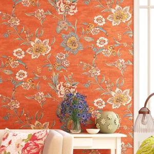 Modern Home Wallpaper Roll Living Room Bedroom Non Woven Rustic Flower Peel and Stick House Decoration Interior Wall Papers