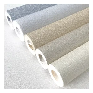 Modern Horizontal Vertical Cloth Non-Woven Geometric Glue-Free Hotel Wallpaper for Living Room Bedroom Interior Wall Decor