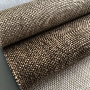 Modern Hotel Wall Coat Coarse Linen Fine Rattan Woven Seamless Straw Damask Textured Fabric Wallpaper