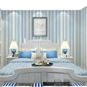 Modern Household Peel Stick Striped Self Adhesive Removable DIY Children’s Wallpaper Mould Proof Wall Sticker Wallpaper