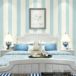 Modern Household Pvc Wall Stickers Peel Stick Striped Self-Adhesive Non-Woven Fabric Wallpaper Rolls Room Decoration Items