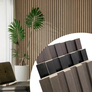 Modern Indoor Room Hall Solid Wood Grating Solid Wood Decorative Background Wall Panels with Fireproof For Villa