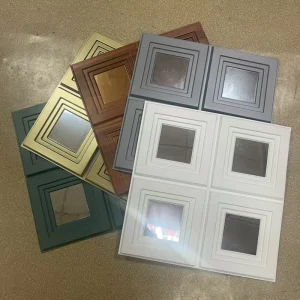 Modern Interior Eco friendly PVC Wallpaper Easy to Install Gold Diamond Design PVC Interior Wall Panel 3D Board