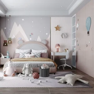 Modern Kids Room Wallpaper and Wall Stickers Bedroom Furniture for Children’s Bedrooms Hotels and Apartments