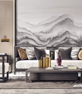 Modern Landscape Murals Wall Art Non Woven Printed Wallpapers for Bedroom Home Decor
