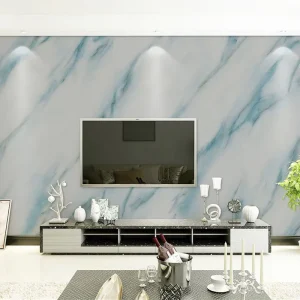 Modern Light Luxury Blue Marble Wallpaper Waterproof for Living Room Bedroom Background Wall Decor