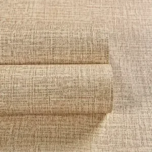 Modern Linen Fabric Self-Adhesive Wall Sticker for Apartment Waterproof Anti-Collision Wallpaper