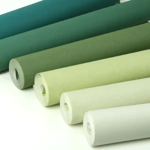 Modern Long Fiber Solid Color Green Series Wall Wallpaper Home Decoration Living Room Bedroom Non Woven Wallpaper for Wall