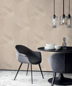 Modern Luxury 3D Embossed Geometric Wallpaper Waterproof Textured Striped Wall Covering for Living Room Bedroom Hotel Home Decor