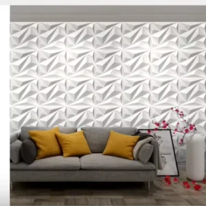 Modern Luxury 3D PVC Wall Panel 30*30cm Waterproof Anti-Static Embossed Wallpaper Interior Easy Installation Household