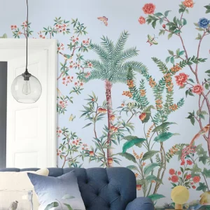 Modern Luxury Botanical Floral Animal 3D Waterproof ECO Friendly Bedroom Wall Art Mural Wallpaper