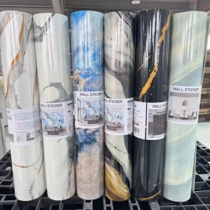 Modern Marble Brick Design 3D Foam PVC Anti-Static Waterproof Wallpaper for Household Use Easy Peel and Stick Wallpaper