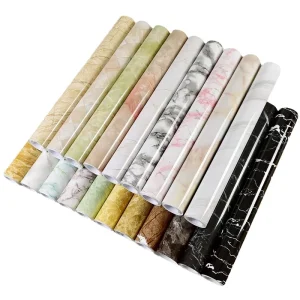 Marble Wallpaper Self Adhesive Wall Sticker Waterproof Moisture Proof Peel and Stick Kitchen Backsplash Vinyl Wrap Wall