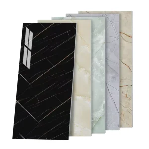 Modern Marble Design PVC Foam Vinyl Wall Tile Transfers Waterproof Peel Stick Splashback Sticker for Hotel Kitchen Wall Decor