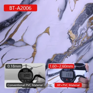 Modern Marble IXPE Foam Wallpaper Roll Easy Self Adhesive Waterproof Moisture Proof for Bathroom Kitchen Wall Decoration