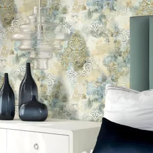 Modern Marble Plain Floral Bird Wave PVC Waterproof Easy DIY 0.53*9.2m Wallpaper for Home Hotel Office Bathroom Hall