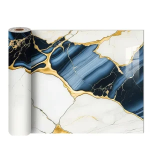 Modern Marble Self Adhesive Waterproof Sound Absorbing Wall Stickers High End TV Background Wallpaper for Home Entertainment Use