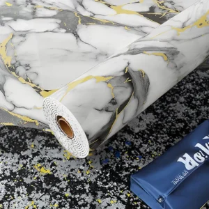 Modern Marble XPE Wallpaper Thickened PVC Self Adhesive Roll Wall Stickers for Living Room Bedroom