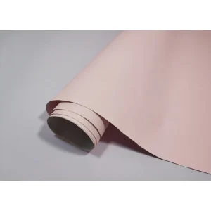 Modern Matte Pink Geometric Textured Waterproof Fireproof PVC Wallpaper Self Adhesive Removable Solid Rolls Household