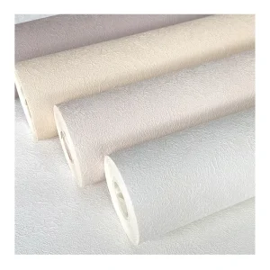 Modern Minimalist Embossed PVC Solid Wallpaper for Office & Living Room Waterproof Interior Design for Hotel Bedroom Decoration