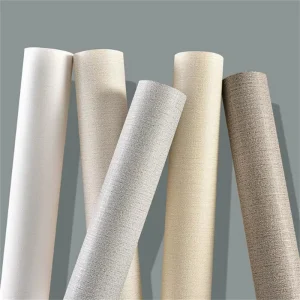 Modern Minimalist Solid Color Wallpaper 3D Self Adhesive Non Woven Wall Paper Eco Friendly Diatom Mud Texture Wallpaper