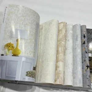 Modern Minimalist Style Relief Design Wallpaper Rolls Embossed Texture 1.06M