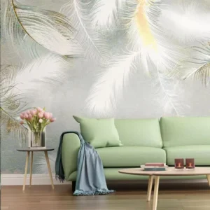 Modern Minimalist Wallpaper with Watercolor Stripes Wrinkle Resistant Nordic Fresh Style for Living Rooms and Bedrooms