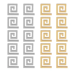 Modern Multi colored Acrylic Wall Decoration Room Decorative Wall Sticker 10 Pcs set 10*10CM DIY Waistline 3D Mirror Sticker