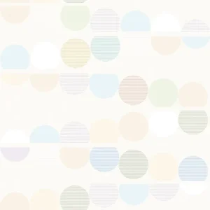 Modern Non Woven Room Wallpaper Circle Geometric Design Moisture Proof Home Decoration for Villa Workshop Paper Graphic Design