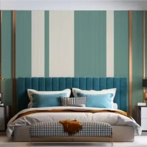 Modern Non-Woven Solid Color 3D Textured Fireproof Anti-Slip Sound Absorbent Waterproof Commercial Mural Gym
