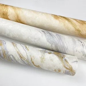 Modern Non Woven Vinyl Paintable Wallpaper Damask Pattern Non Pasted Installation Waterproof Sound Absorbing Wall Household