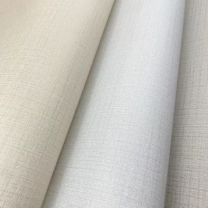 Modern Non-woven Wallpaper with Linen Gray Pattern for Bedrooms Living Rooms Dining Rooms Kitchens Hotels Glossy Finish