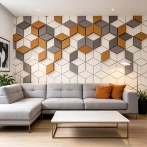 Modern Nordic Minimalist Wallpaper Mural Stereo 3D Geometric Cube Self Adhesive Wallpaper Home Decoration