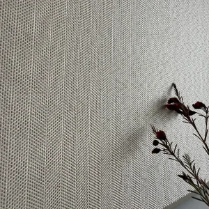Modern Nordic Wall Covering Beige Color Easy V Shaped Texture Geometric Design for Living Room Moisture Proof