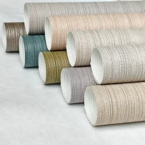Modern Office Wallcovering Waterproof Vinyl Textured Wallpaper Thermal Insulating Fireproof Flame Retardant Decor Papers for