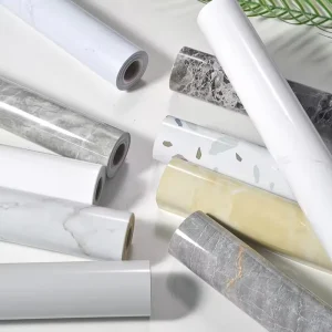 Modern PVC Marble Peel Stick Wallpaper 3D Damask Sticker for Bathroom Bedroom Living Room Anti-Slip Waterproof Decoration