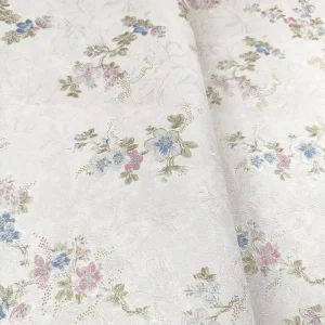 Modern PVC Textured 3D Floral Wallpaper with Customizable Size for Bedroom Living Room Hotel Interior Wall Decoration