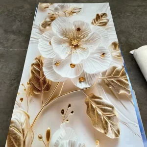 Modern PVC UV Marble Wall Panel Waterproof WPC For Interior For Home Living Room Hotel Commercial Space