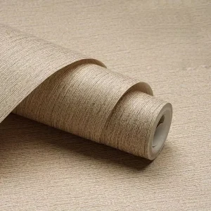 Modern PVC Vinyl Fire Resistant Texture Fabric BackedWallpaper Wall Covering for Hotel Amenities