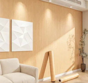 Modern Peel & Stick PVC Wallpaper for Kitchen & Living Room Walls Waterproof Coating & Furniture Application
