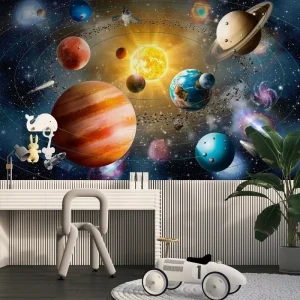 Modern Peel and Stick Wall Murals Striped Wallpaper for Living Rooms Bedrooms Children’s Rooms