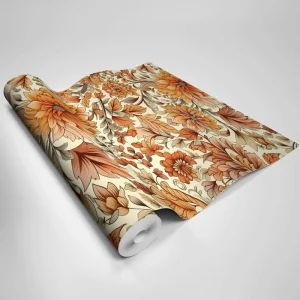 Modern Peel and Stick Wallpaper Self Adhesive Flower Design Waterproof Moisture Proof Wall Sticker for Kitchen & Bathroom