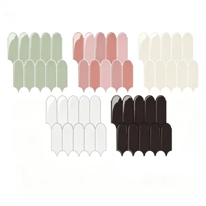 Modern Pink and Blue Picket Tile Sticker Peel and Stick Backsplash Self Adhesive Long Hexagon Wallpaper for DIY