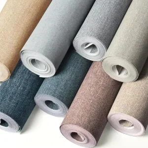 Modern Plain Ready Stock 0.53m Vinyl Natural Hotel Ahlstrom Nonwoven Wallpaper