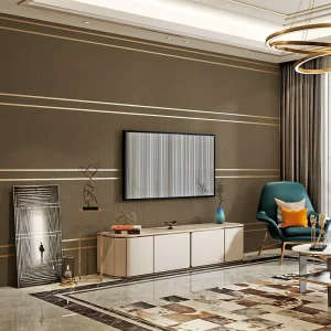Modern Plain Solid Non Woven 3D Wallpaper for Home Decoration Living Room Bedroom Background Stripes Wall Coating