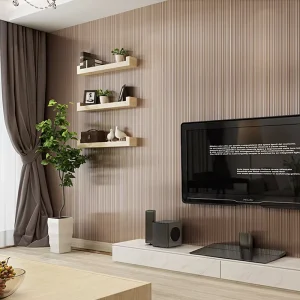 Modern Plain Solid Non woven 3D Wallpaper For Home Decoration Living Room Bedroom Stripes Wall Coating Paper Roll