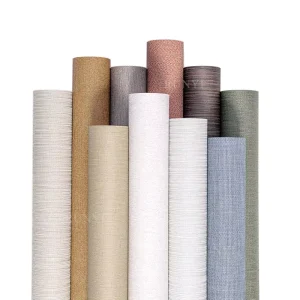 Modern Premium Textured Fabric Wallpaper PVC Floral Design Waterproof for Elegant Interior for Bedroom Hall Hotel